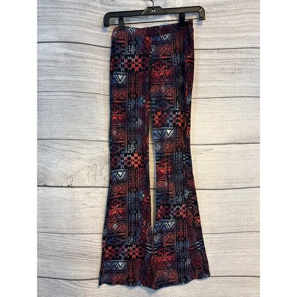 Hot Kiss Aztec Print Bell Bottom Pants Size S/M - Picture 1 of 4